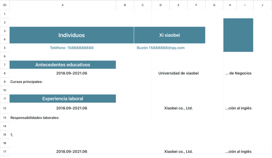 Currículum de búsqueda de empleo de moda